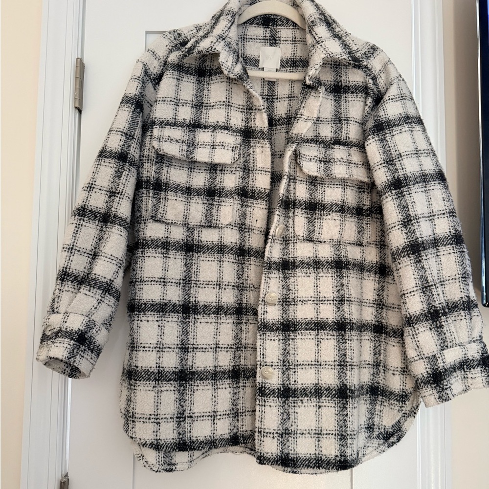 H&M Black and White Checkered Jacket